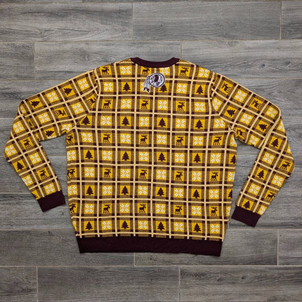 Washington Redskins Holiday Sweater Mens Size 2XL NFL Team Apparel NWOT - Picture 2 of 10